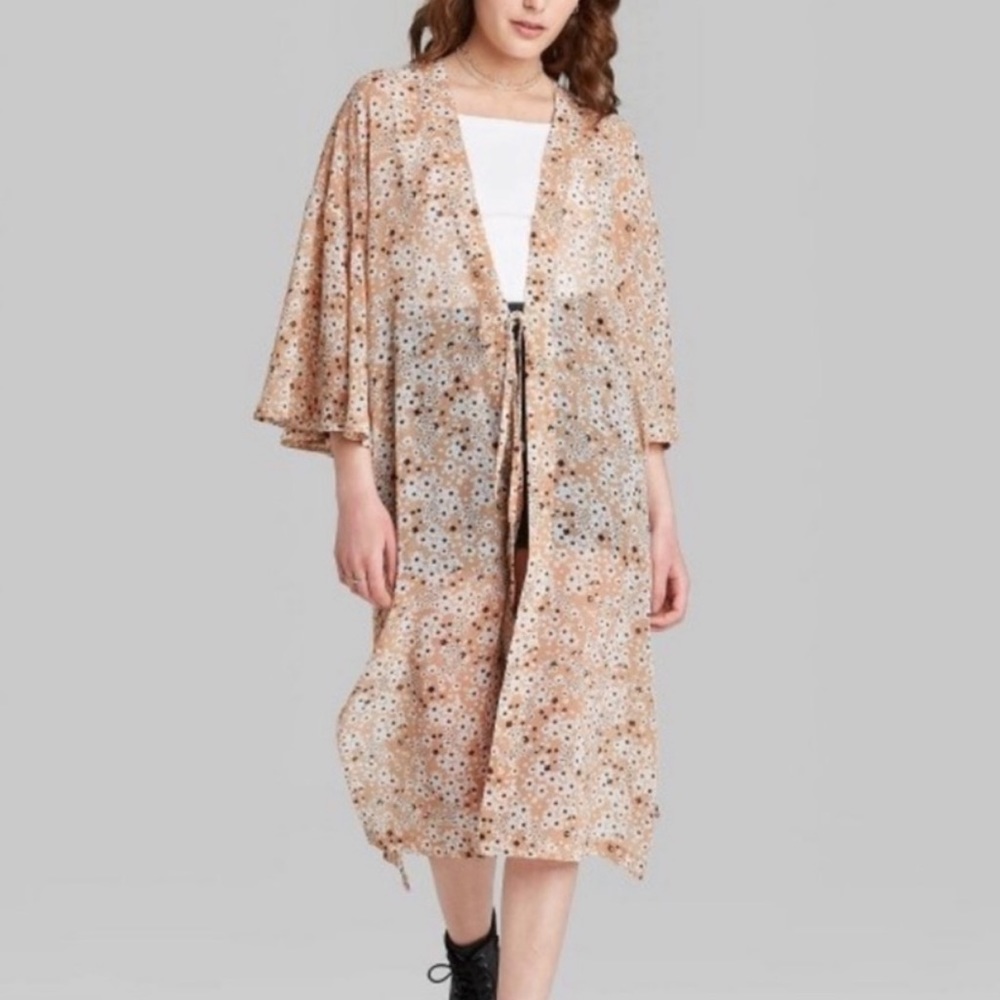 Wild Fable floral print duster kimono - one size fits all NWT